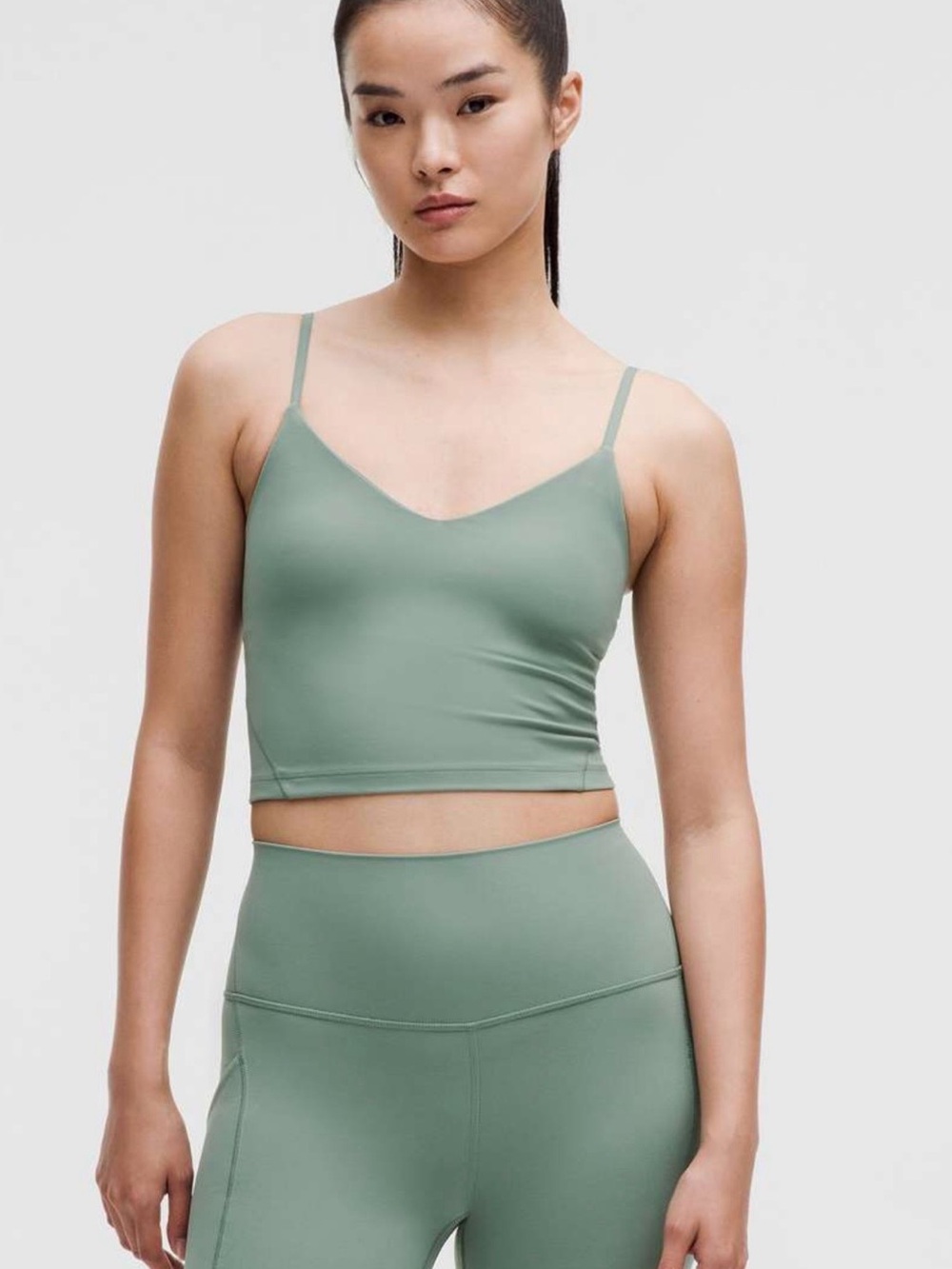 Lululemon Align Cropped Cami Tank Top Sz 10 - Crater Blue